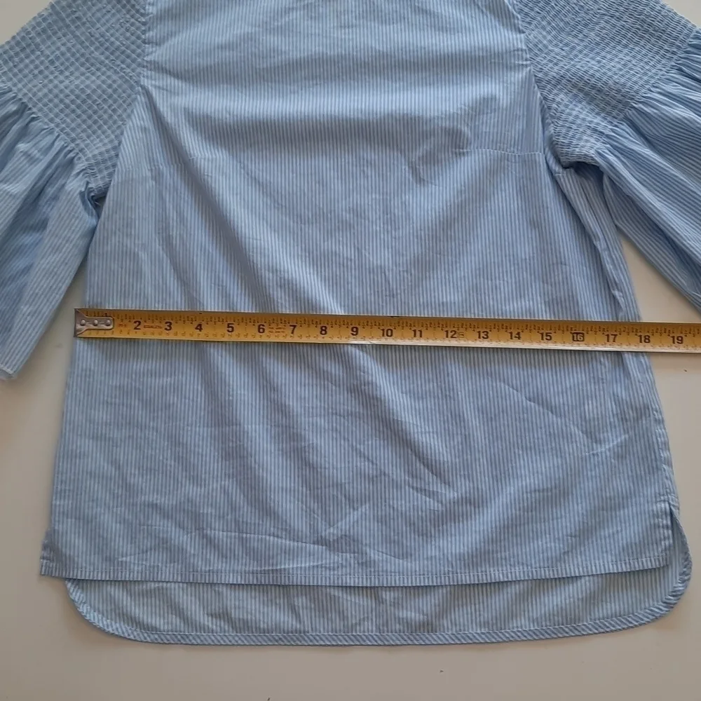 Vineyard Vines Blue White Striped Bell Sleeve Blouse Top XS